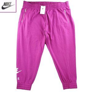 Nike Air Fleece Jogger Sweatpants Pockets Plus Size Pink Fuschia Women's 2X NWT